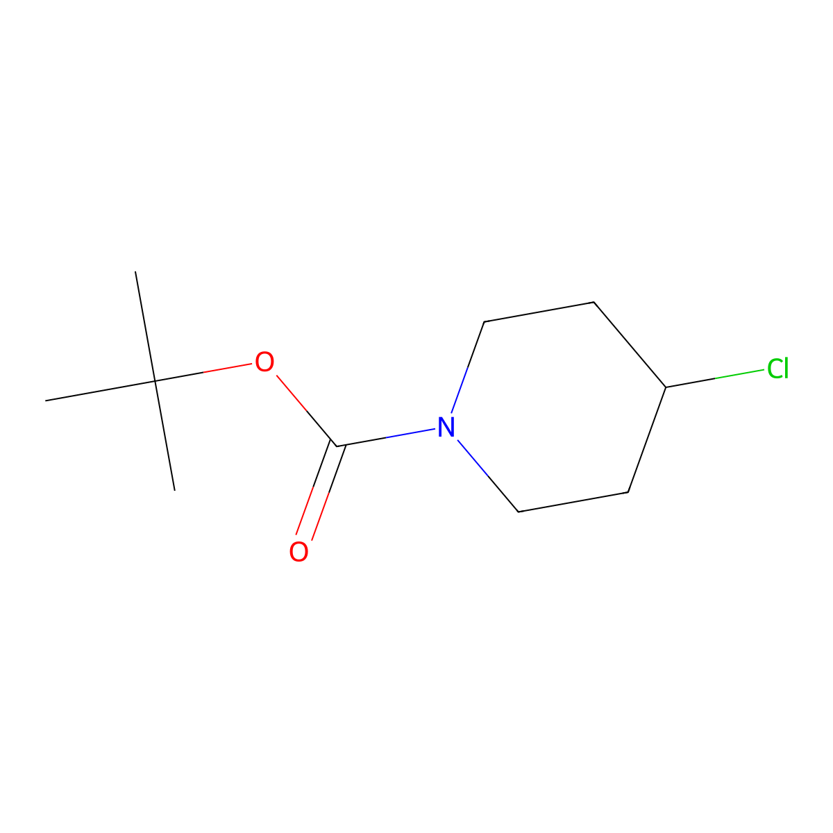 4-Chloro-piperidine-1-carboxylic acid tert-butyl ester molecular structure, CAS 154874-94-9