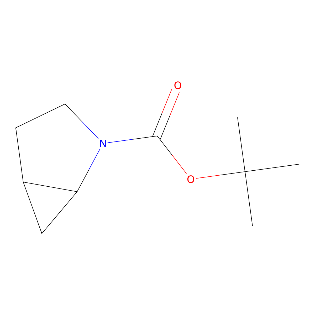1,1-Dimethylethyl 2-azabicyclo[3.1.0]hexane-2-carboxylate molecular structure, CAS 154874-95-0