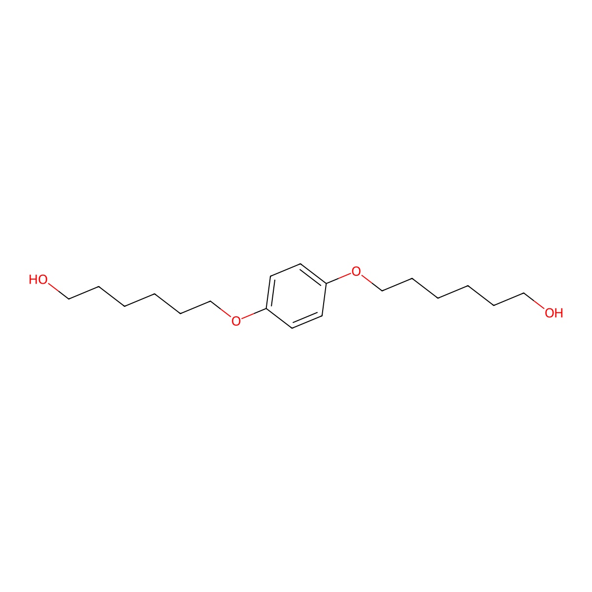 6,6'-(1,4-Phenylenebis(oxy))bis(hexan-1-ol) molecular structure, CAS 154876-99-0