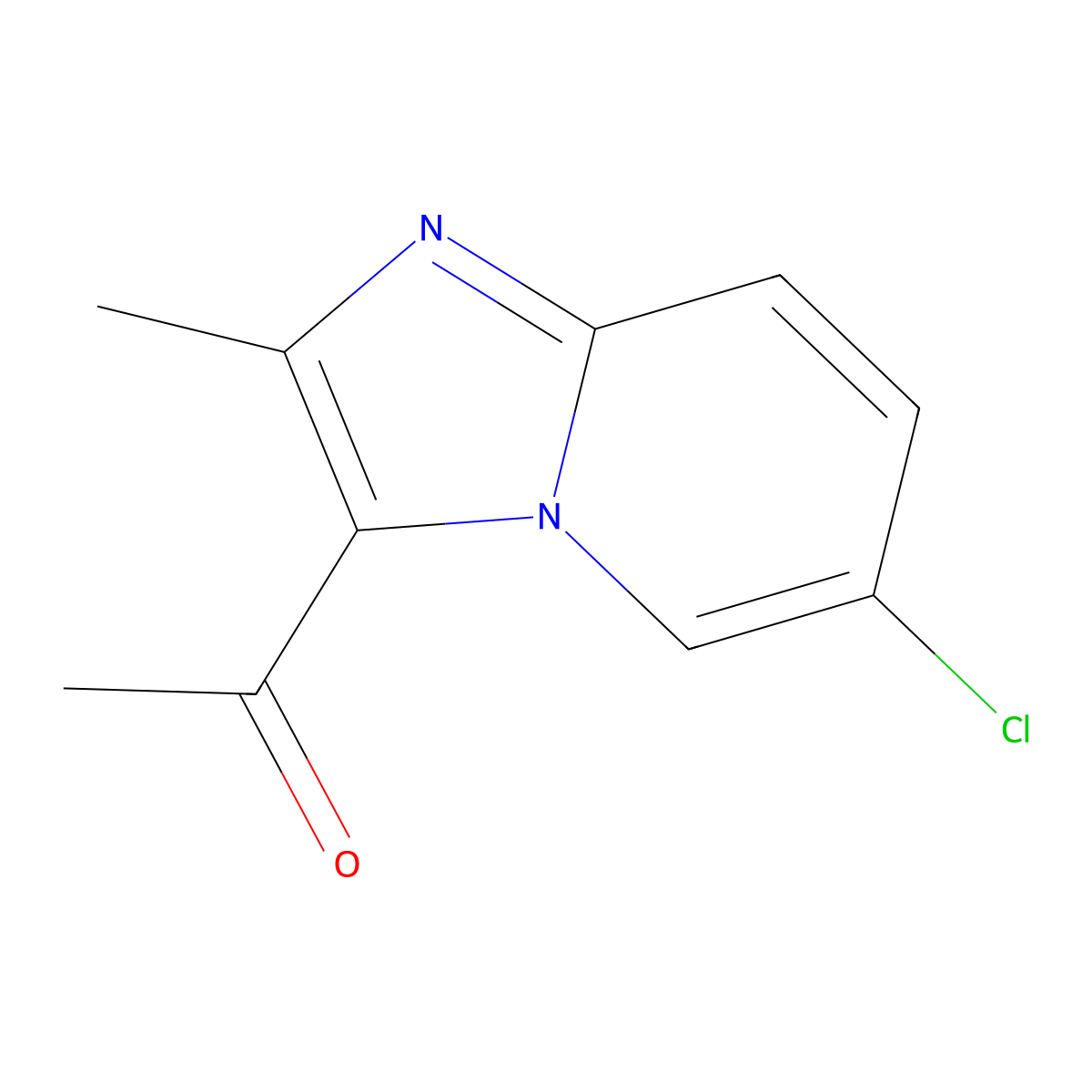 1-(6-Chloro-2-methylimidazo[1,2-a]pyridin-3-yl)ethanone molecular structure, CAS 154877-60-8