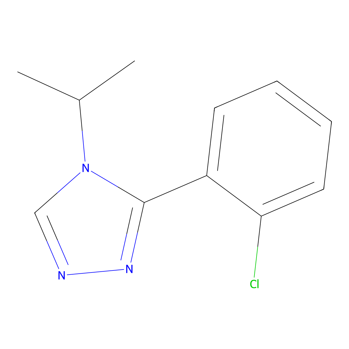 3-(2-chlorophenyl)-4-(propan-2-yl)-4H-1,2,4-triazole molecular structure, CAS 1548796-53-7