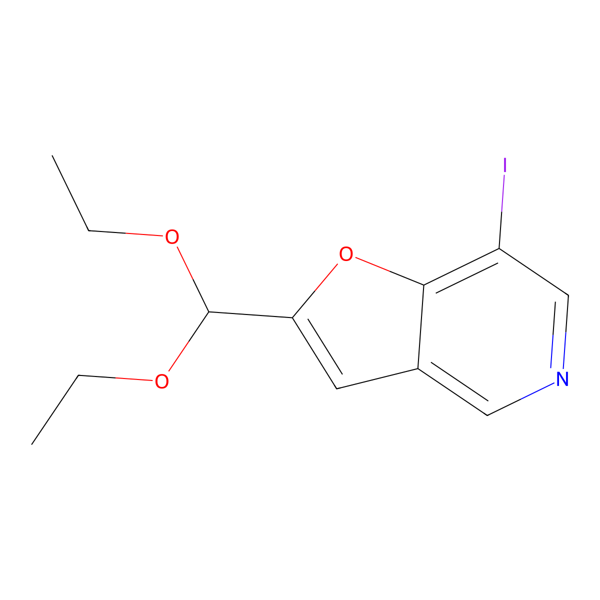 2-(Diethoxymethyl)-7-iodofuro[3,2-c]pyridine molecular structure, CAS 1548825-58-6
