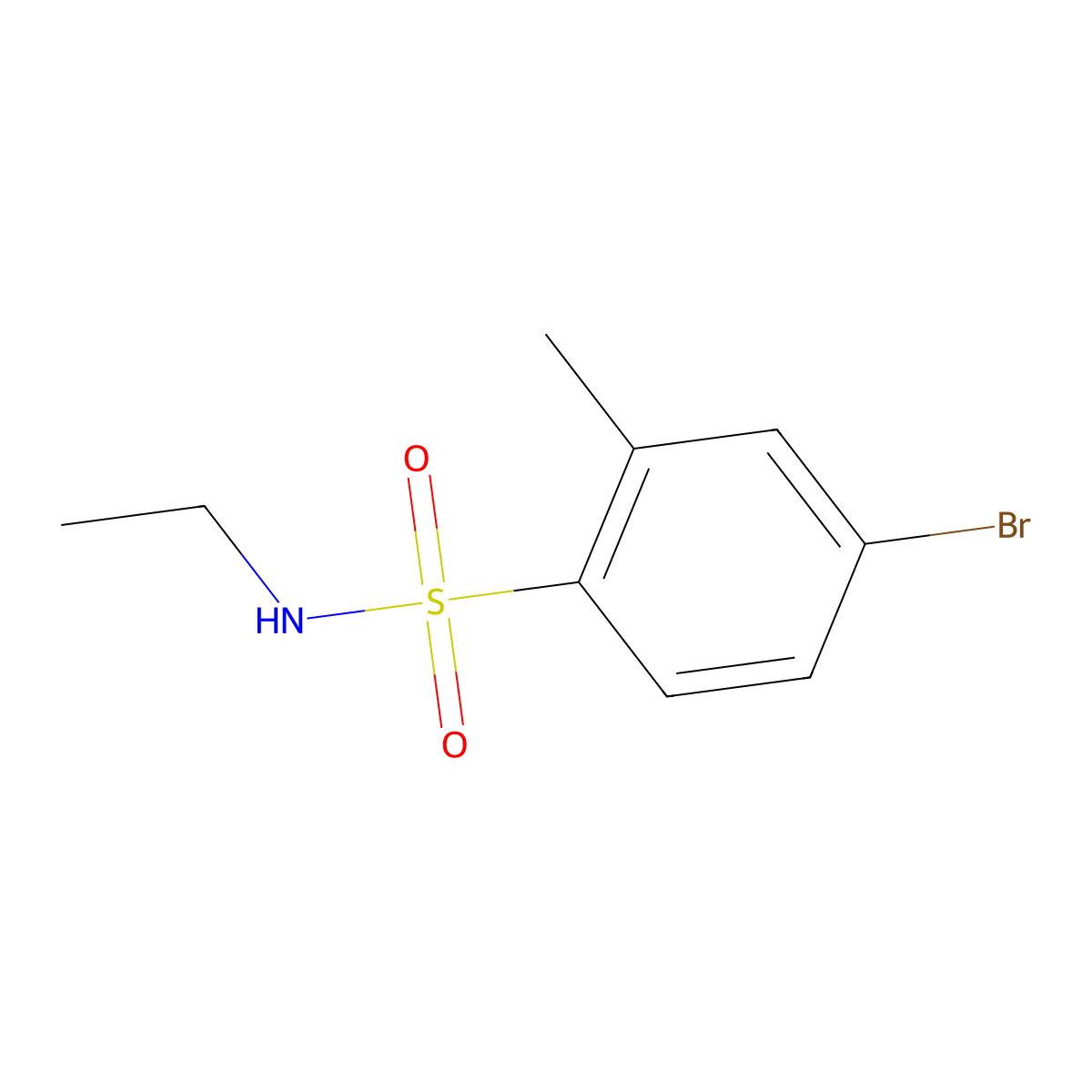 4-BRomo-N-ethyl-2-methylbenzenesulfonamide molecular structure, CAS 1548827-98-0