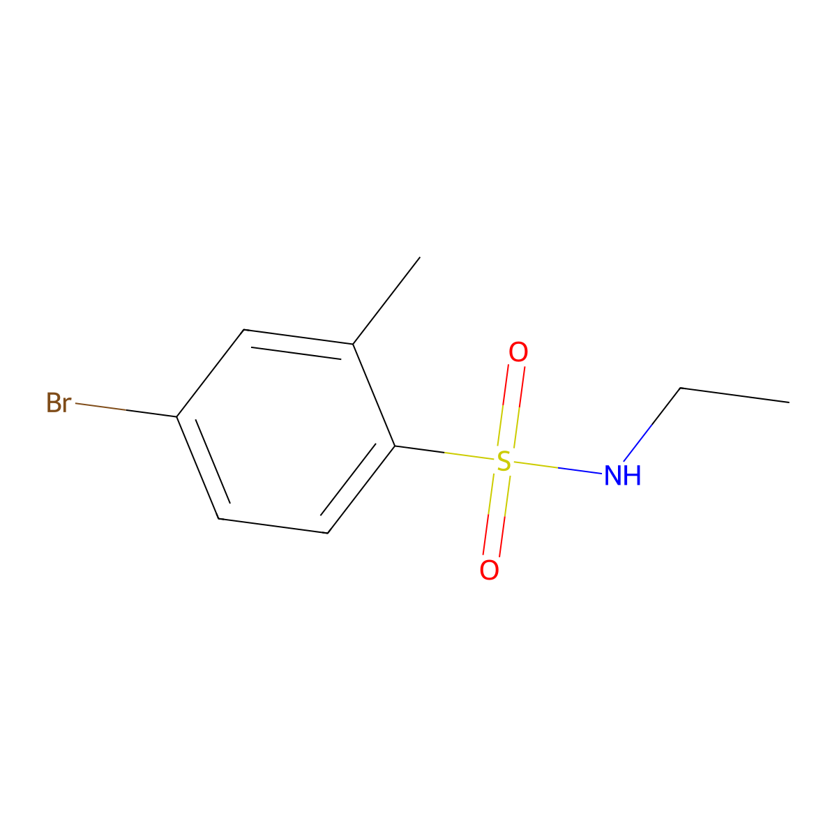 4-BRomo-N-ethyl-2-methylbenzenesulfonamide molecular structure, CAS 1548827-98-0