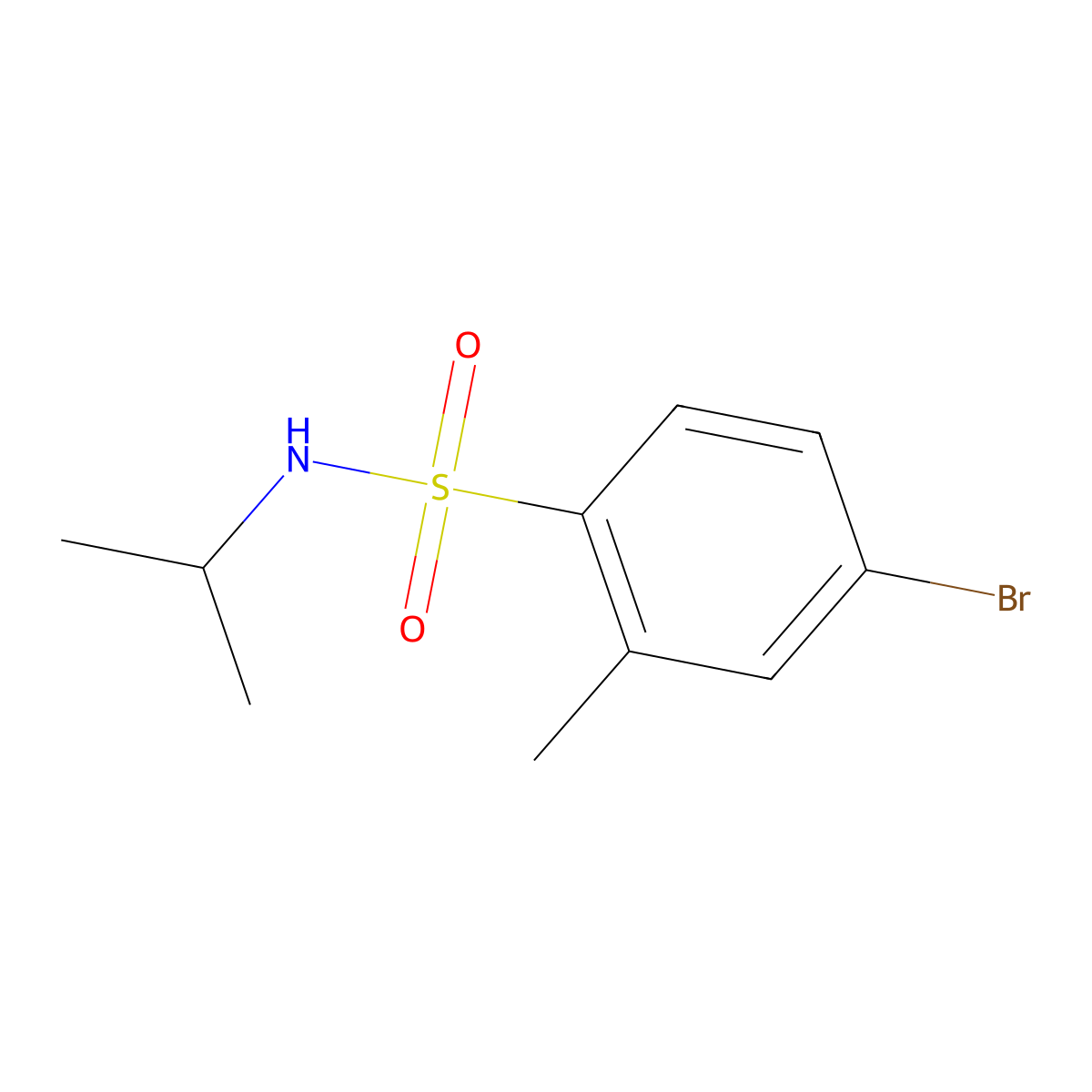 4-BRomo-N-isopropyl-2-methylbenzenesulfonamide molecular structure, CAS 1548828-00-7