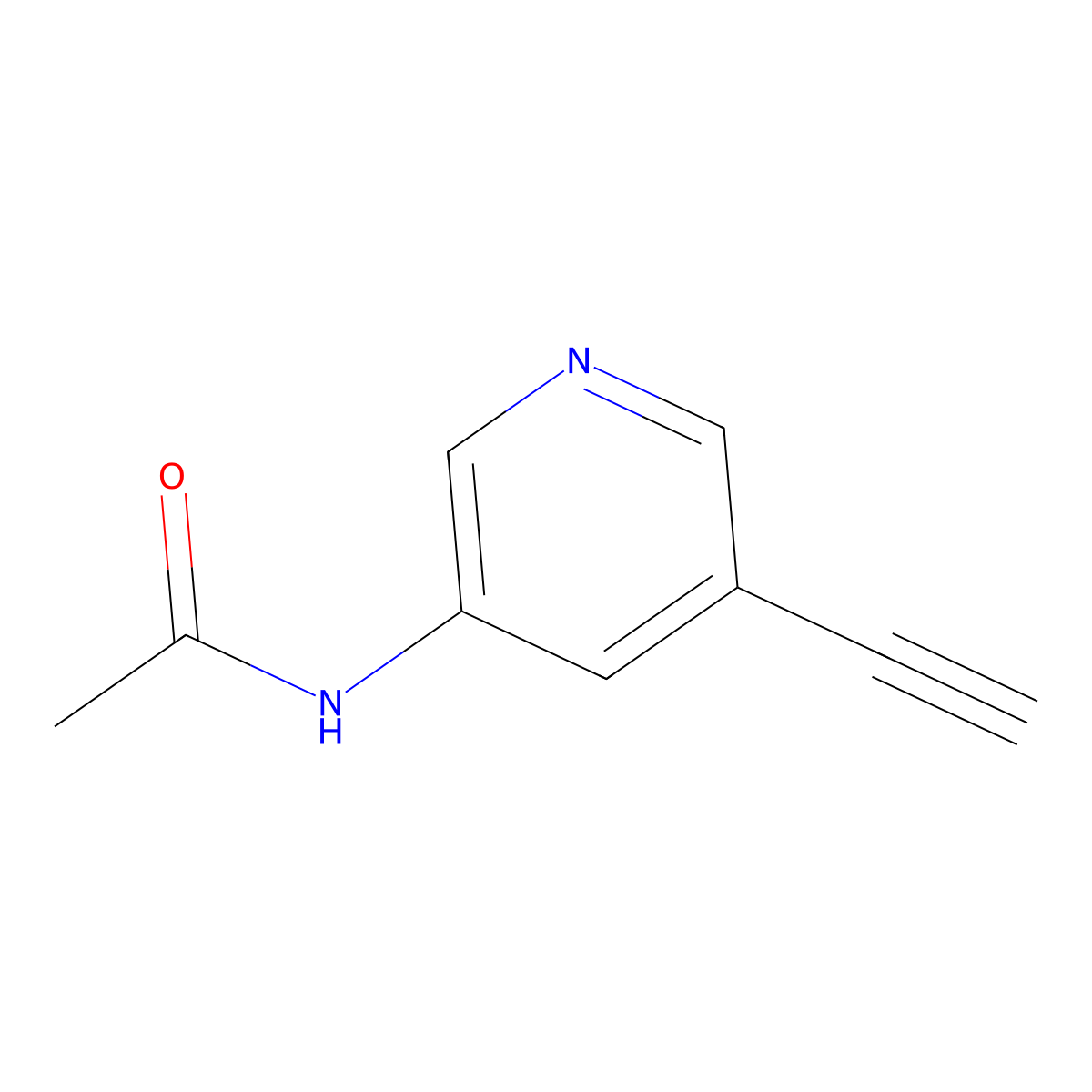 N-(5-Ethynylpyridin-3-yl)acetamide molecular structure, CAS 1548828-05-2