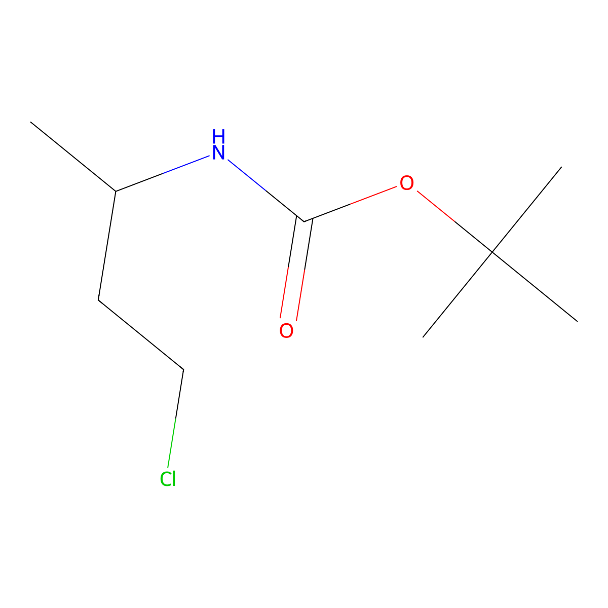 tert-butyl N-(4-chlorobutan-2-yl)carbamate molecular structure, CAS 1548830-37-0
