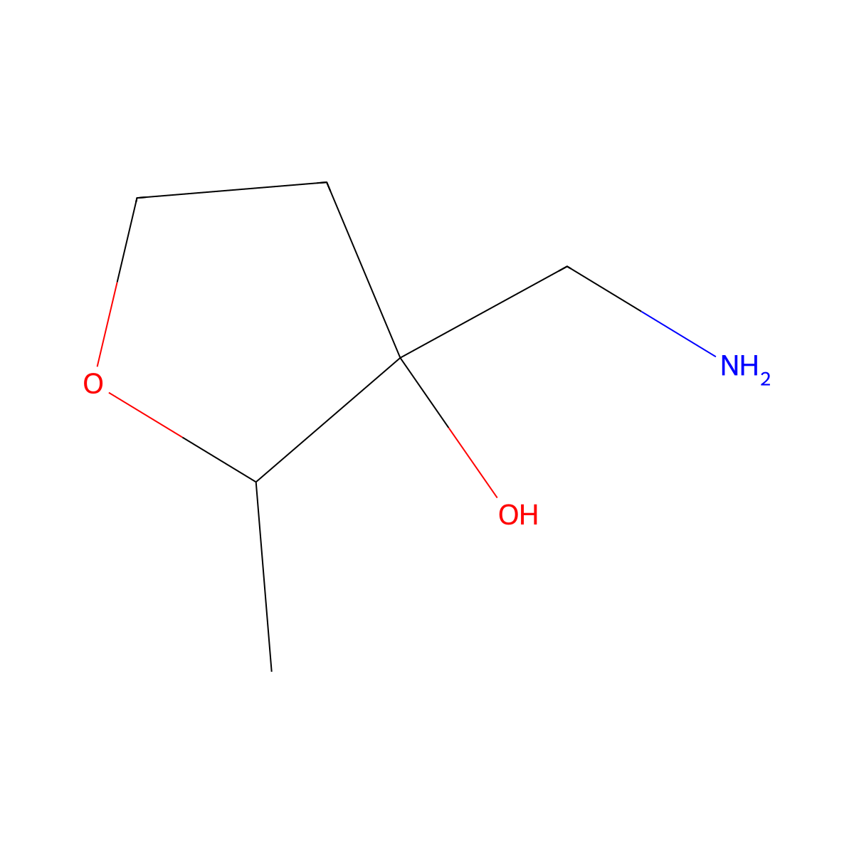 3-(Aminomethyl)-2-methyloxolan-3-ol molecular structure, CAS 1548849-97-3