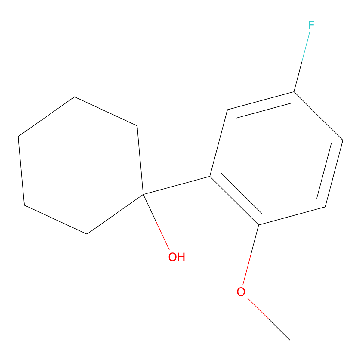 1-(5-Fluoro-2-methoxyphenyl)cyclohexanol molecular structure, CAS 1548851-52-0