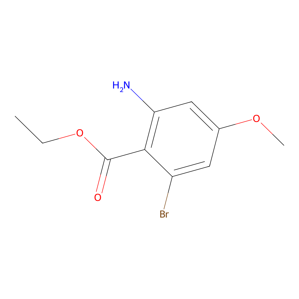 Ethyl 2-amino-6-bromo-4-methoxybenzoate molecular structure, CAS 1548856-93-4