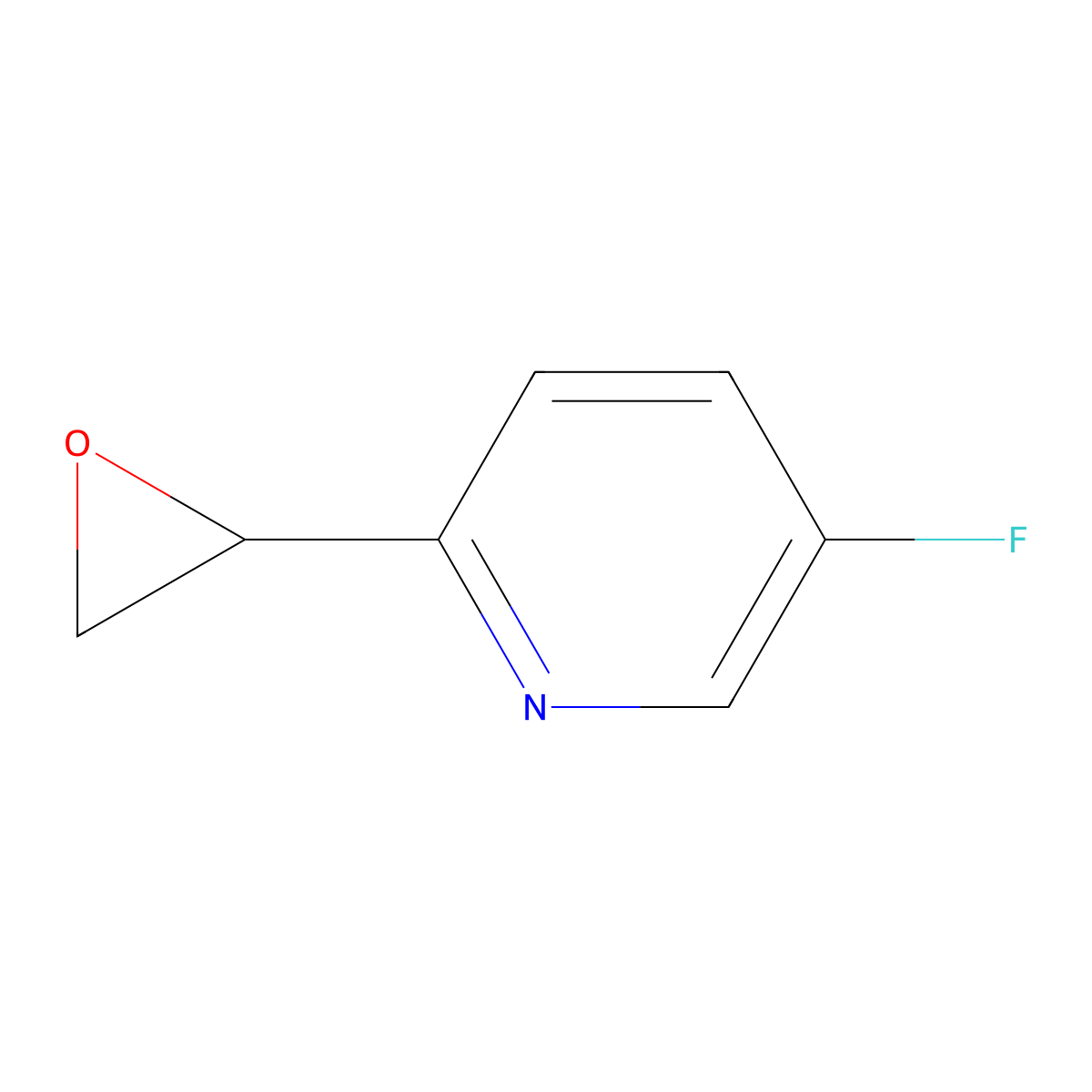 5-Fluoro-2-(oxiran-2-yl)pyridine molecular structure, CAS 1548860-89-4