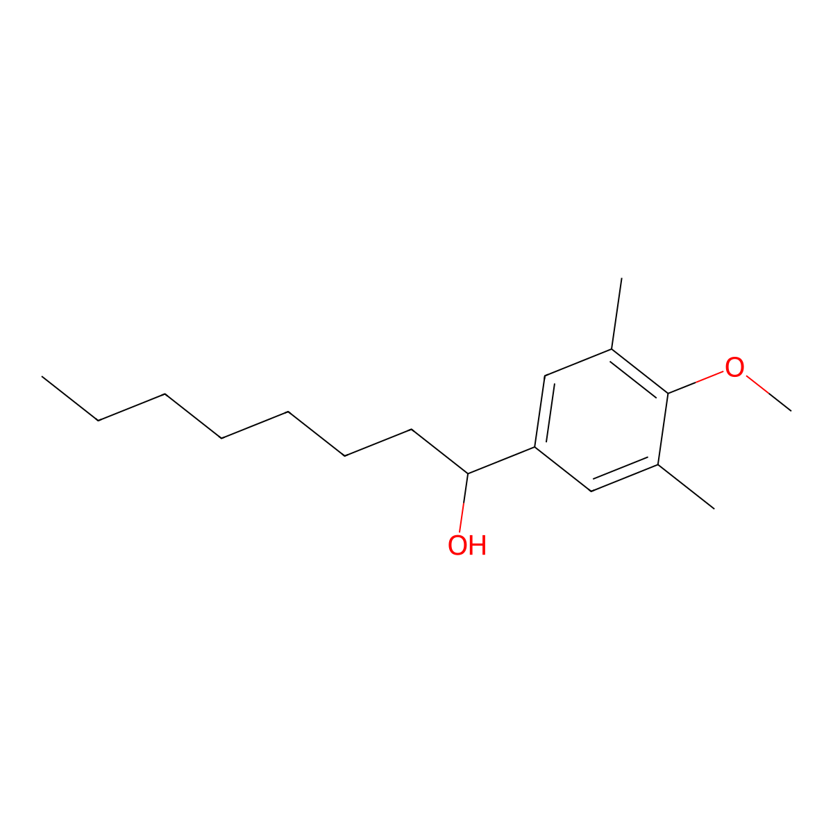 alpha-Heptyl-4-methoxy-3,5-dimethylbenZenemethanol molecular structure, CAS 1548879-80-6