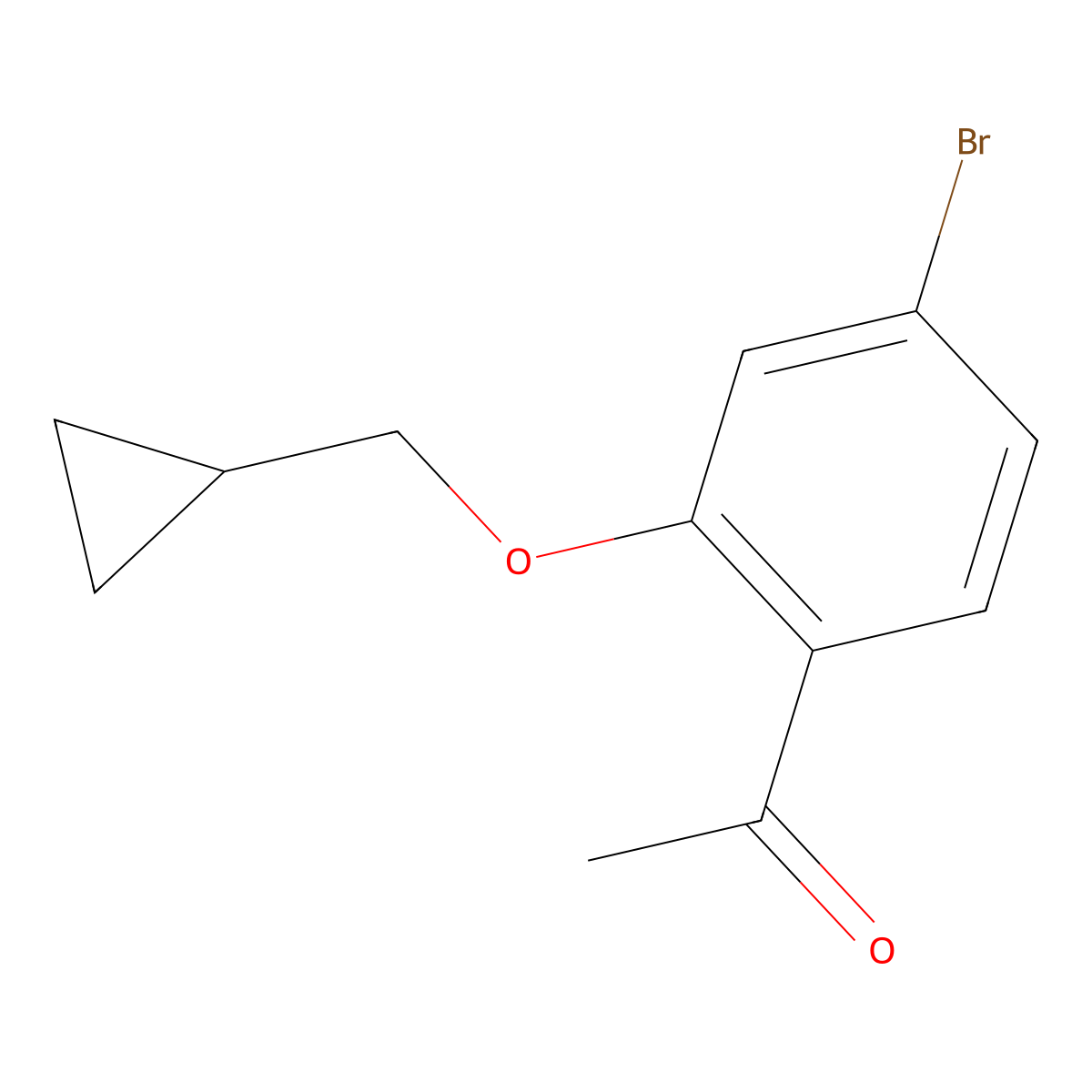 1-(4-Bromo-2-cyclopropylmethoxy-phenyl)-ethanone molecular structure, CAS 1548886-22-1