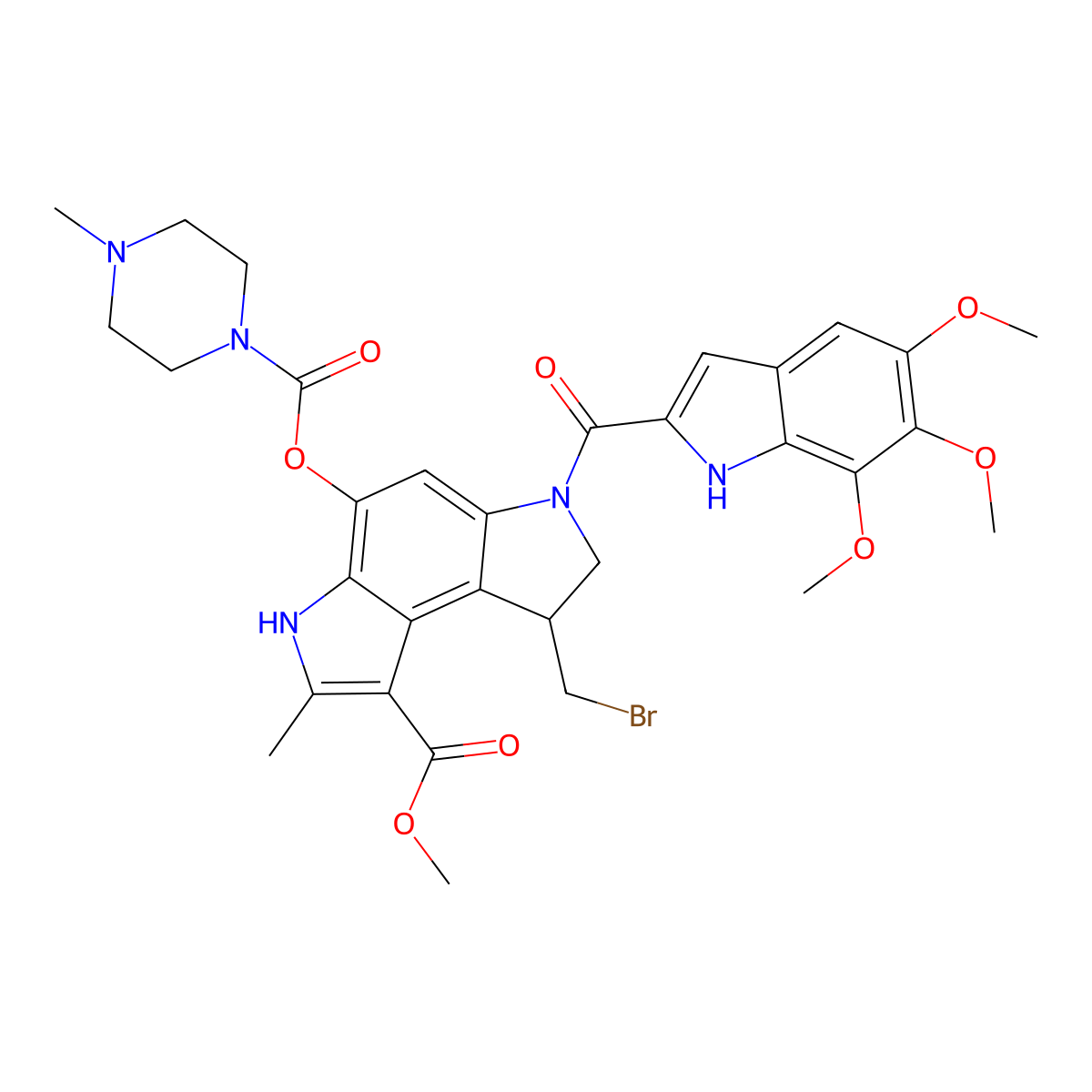 Pibrozelesin molecular structure, CAS 154889-68-6