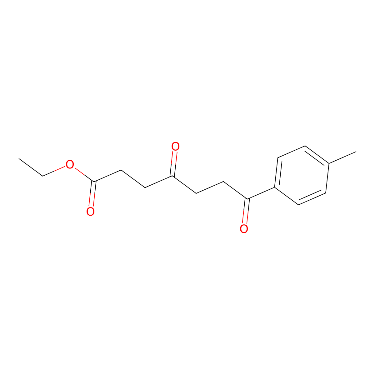 Ethyl 4,7-dioxo-7-(p-tolyl)heptanoate molecular structure, CAS 1548899-14-4