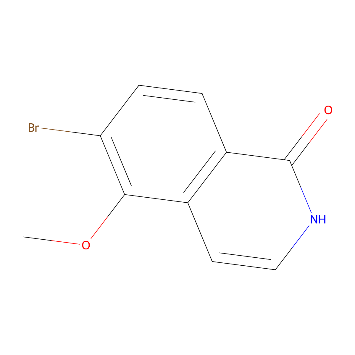 6-Bromo-5-methoxyisoquinolin-1(2H)-one molecular structure, CAS 1548942-27-3