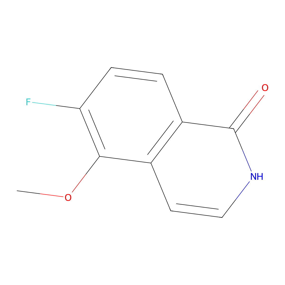 6-Fluoro-5-methoxyisoquinolin-1(2H)-one molecular structure, CAS 1548942-28-4