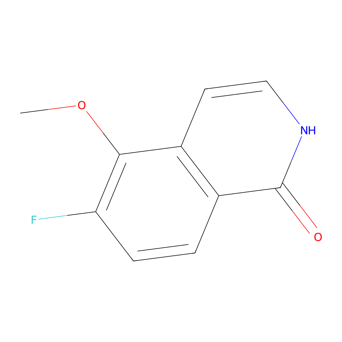 6-Fluoro-5-methoxyisoquinolin-1(2H)-one molecular structure, CAS 1548942-28-4