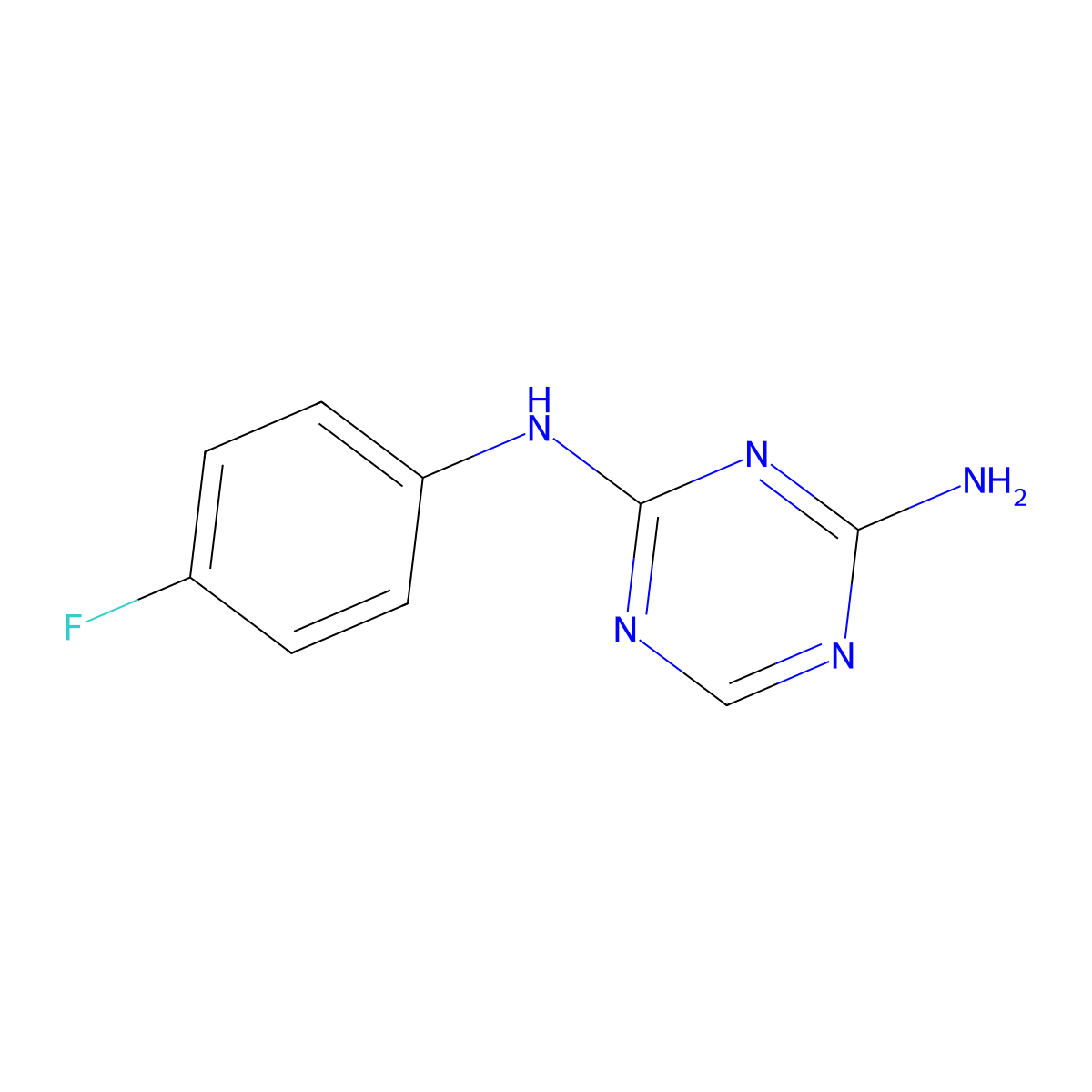 N-(4-fluorophenyl)-1,3,5-triazine-2,4-diamine molecular structure, CAS 1549-50-4