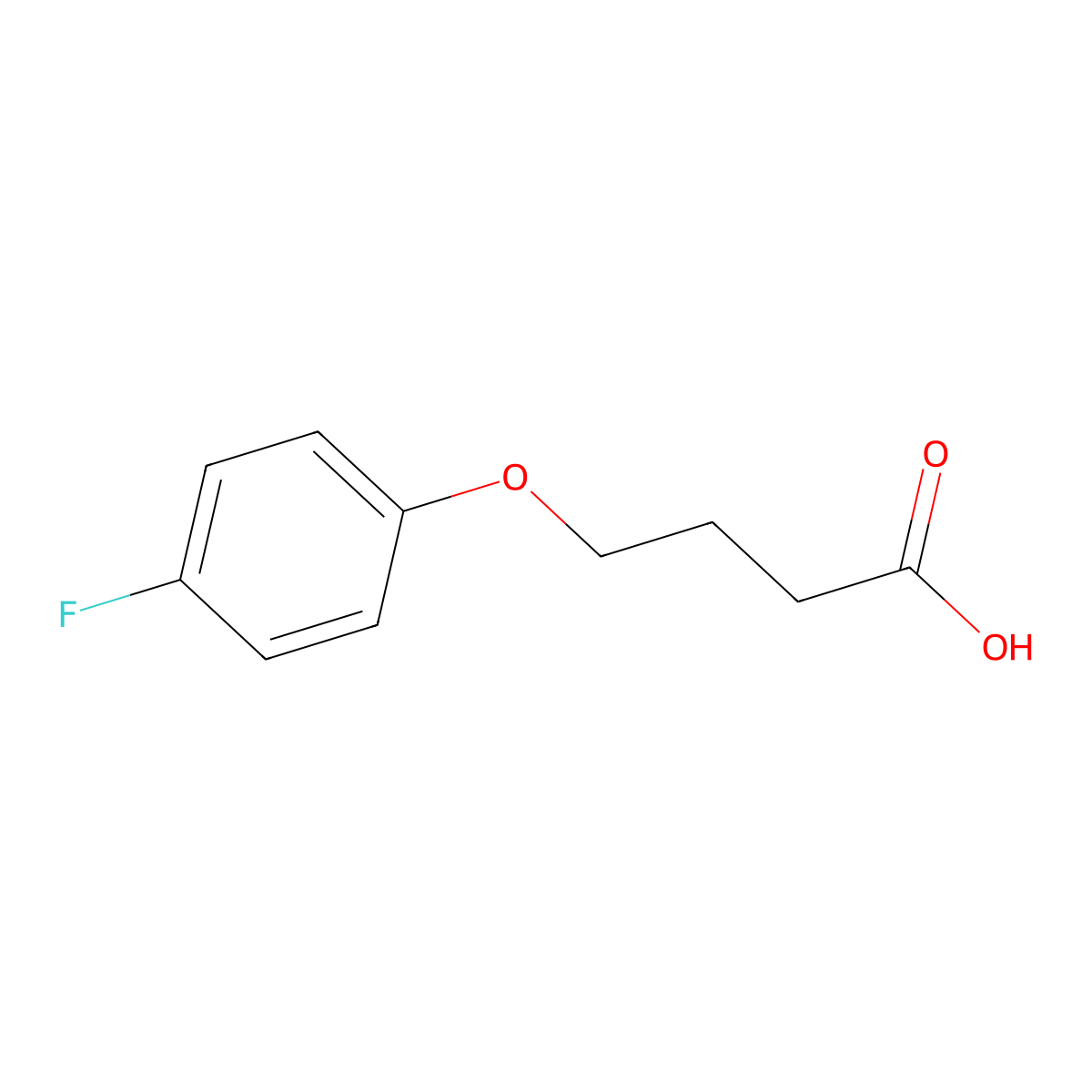 4-(4-Fluorophenoxy)butanoic acid molecular structure, CAS 1549-77-5