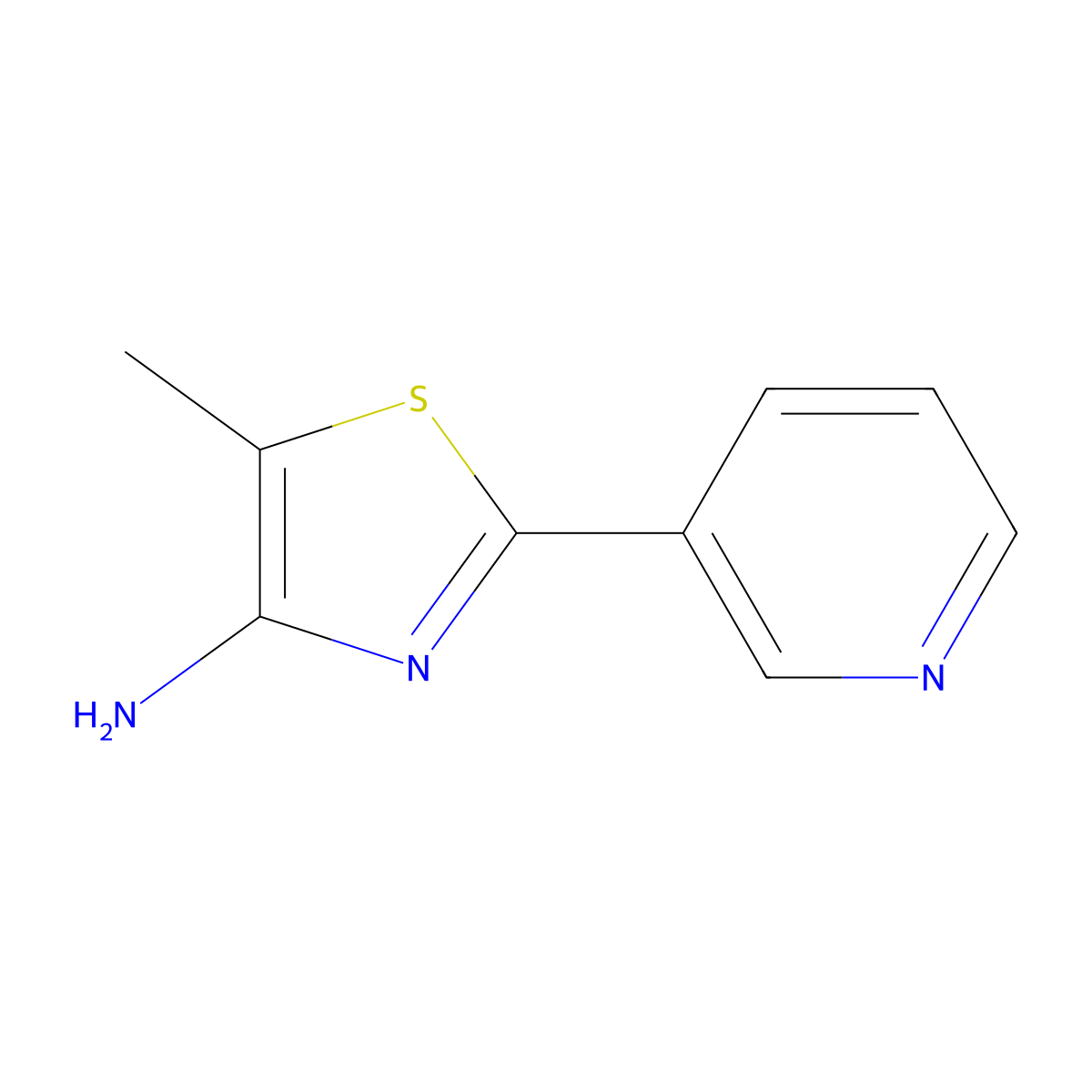 5-Methyl-2-(pyridin-3-yl)-1,3-thiazol-4-amine molecular structure, CAS 1549002-82-5