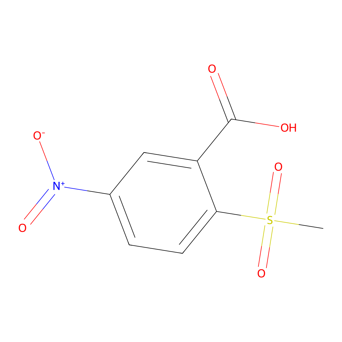 2-(Methylsulfonyl)-5-nitrobenzoic acid molecular structure, CAS 1549014-66-5