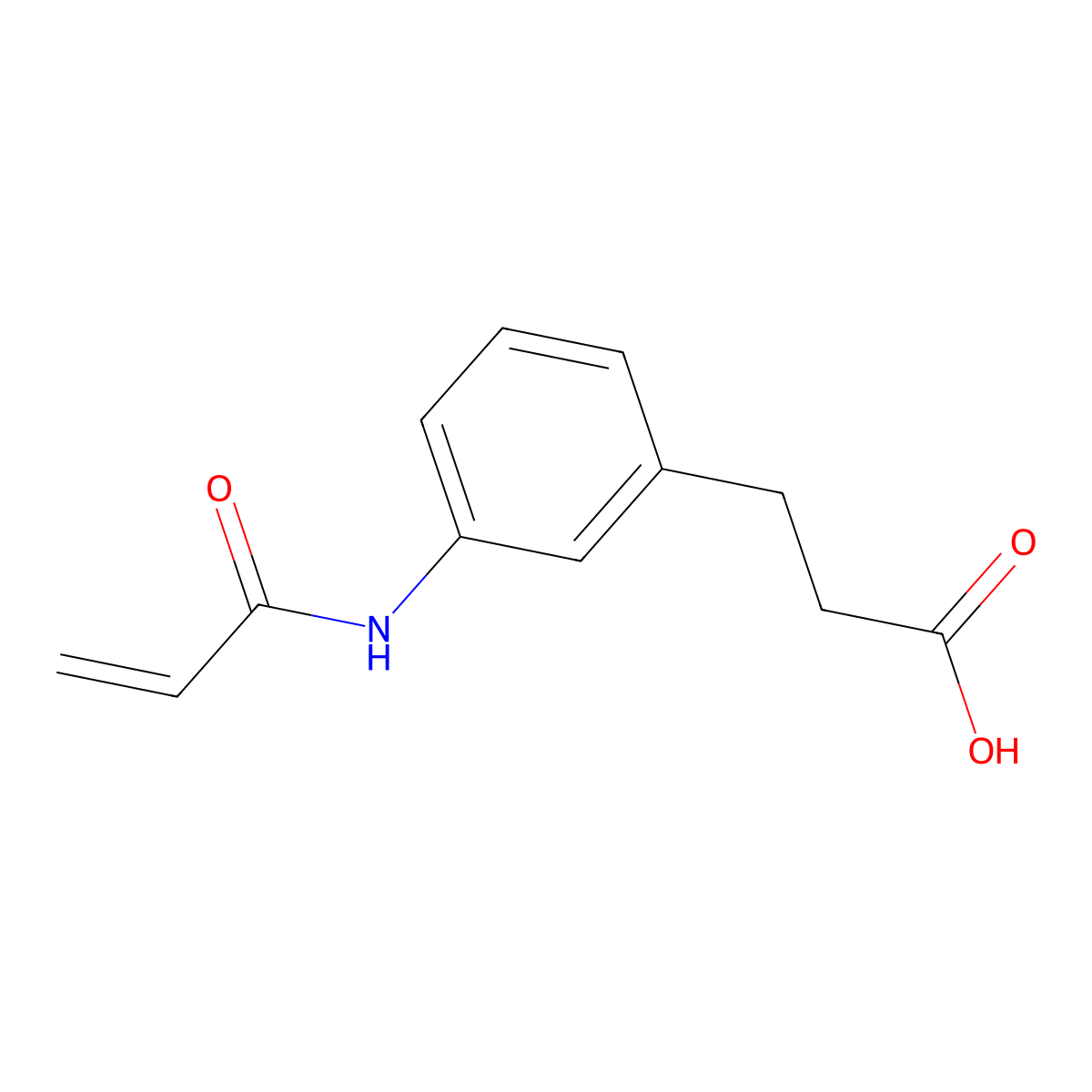 3-[3-(Prop-2-enamido)phenyl]propanoic acid molecular structure, CAS 1549020-37-2