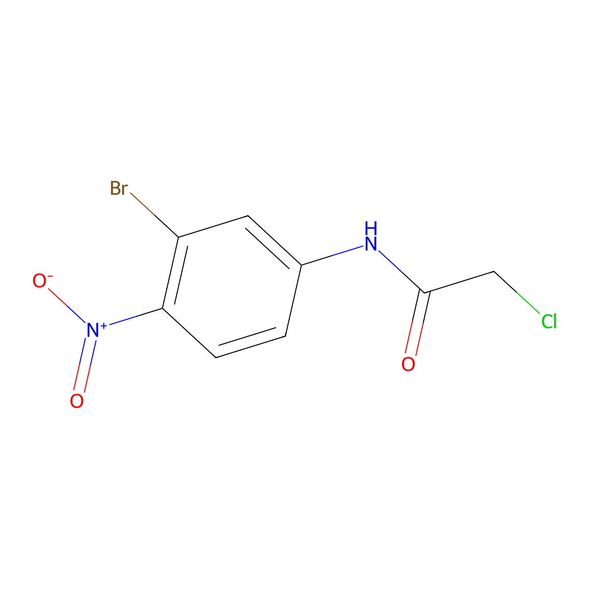 N-(3-bromo-4-nitrophenyl)-2-chloroacetamide molecular structure, CAS 1549029-16-4
