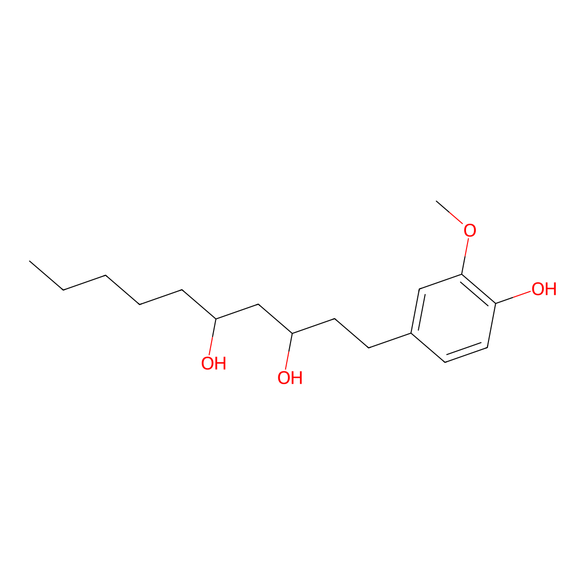 Gingerdiol molecular structure, CAS 154905-69-8