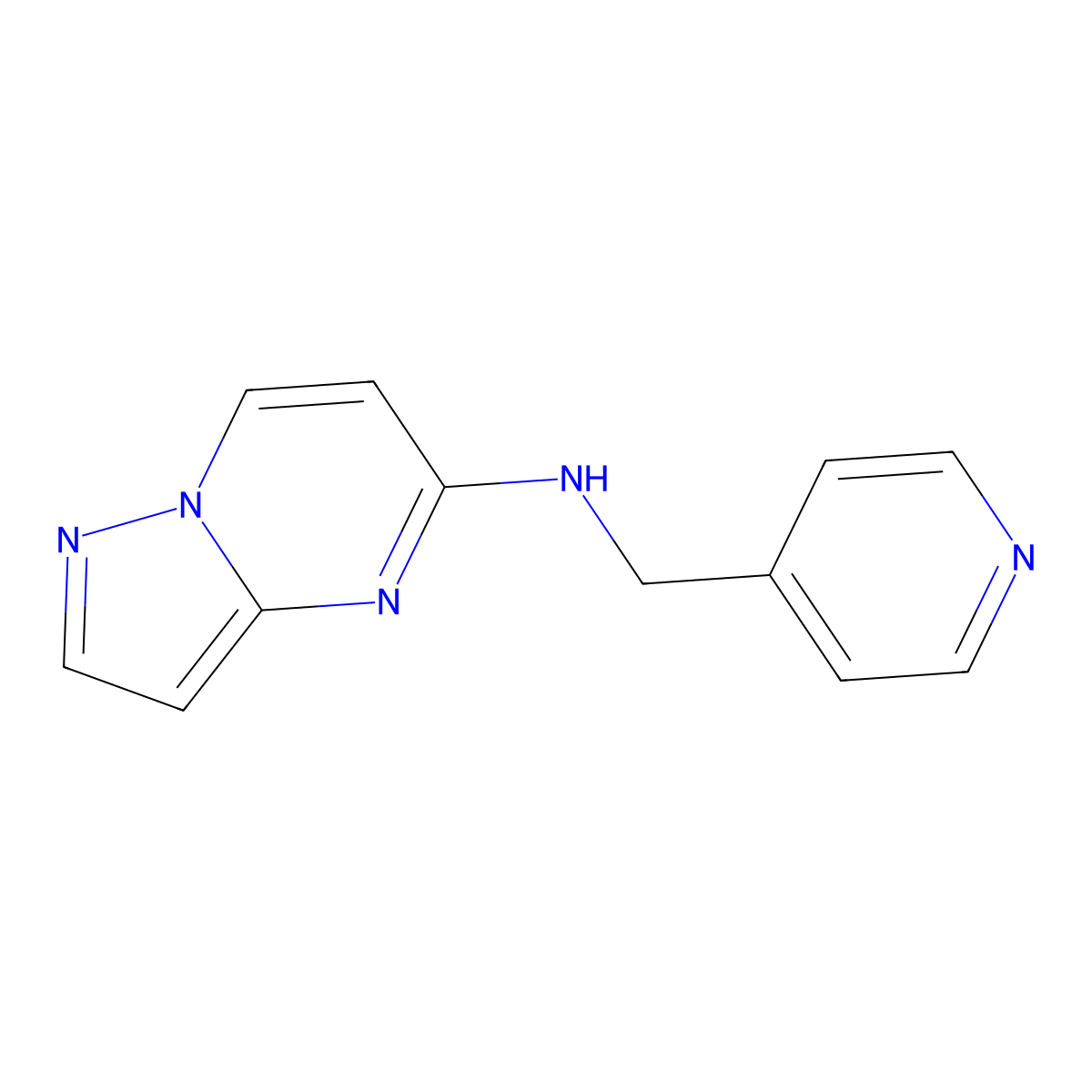 N-[(pyridin-4-yl)methyl]pyrazolo[1,5-a]pyrimidin-5-amine molecular structure, CAS 1549065-45-3