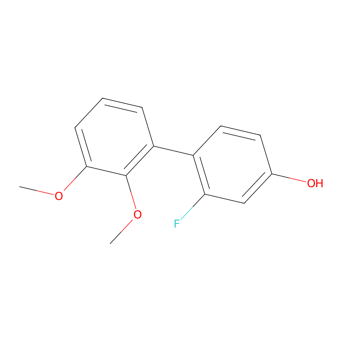 2-Fluoro-2',3'-dimethoxy[1,1'-biphenyl]-4-ol molecular structure, CAS 1549077-57-7