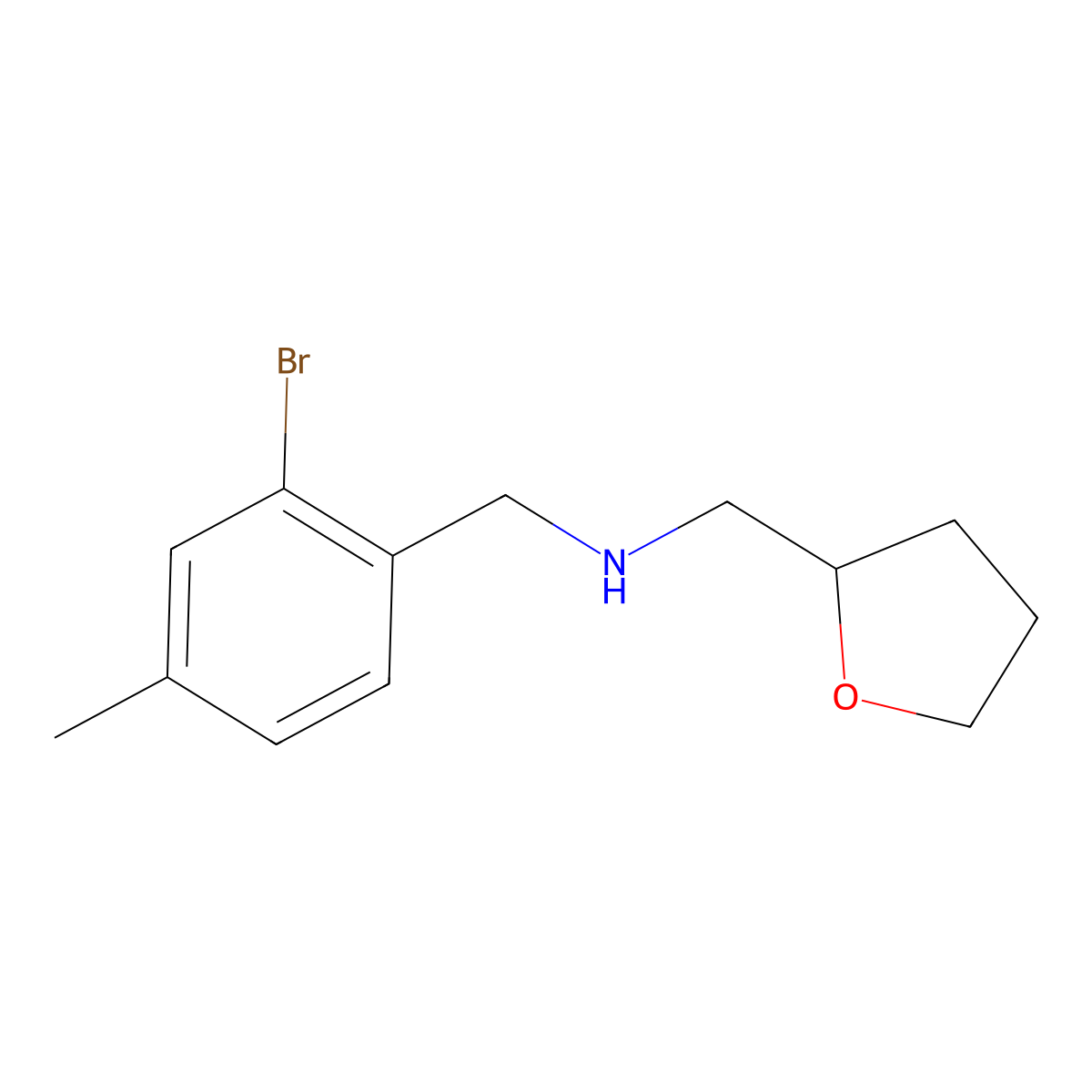 [(2-Bromo-4-methylphenyl)methyl](oxolan-2-ylmethyl)amine molecular structure, CAS 1549084-74-3