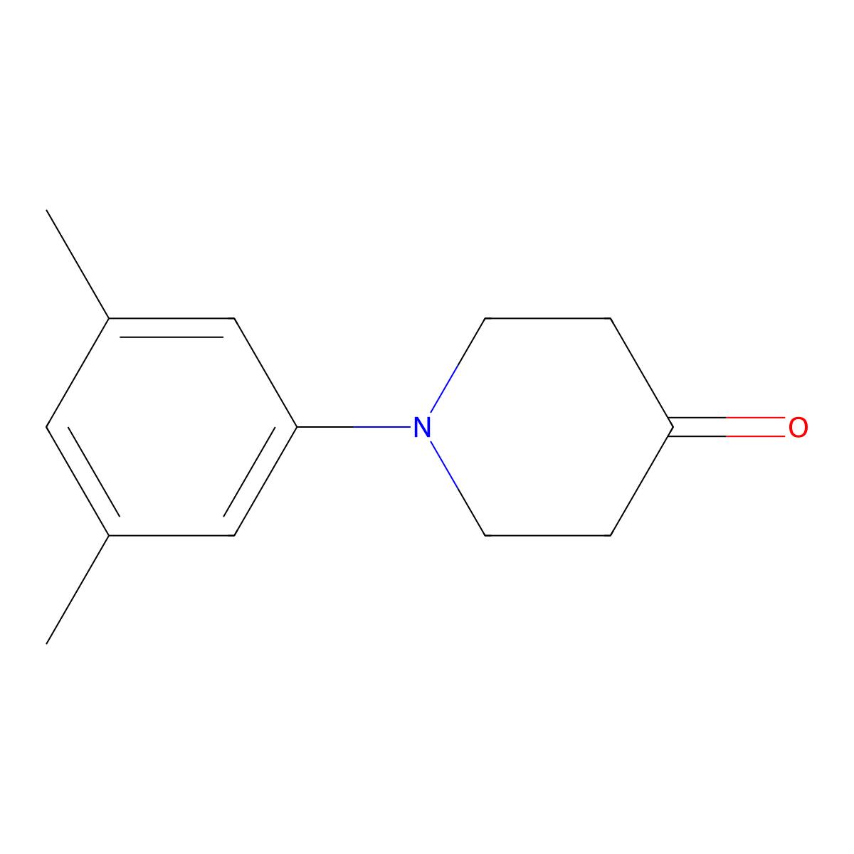 1-(3,5-Dimethylphenyl)piperidin-4-one molecular structure, CAS 154913-18-5