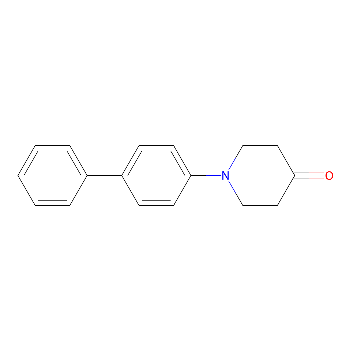 1-([1,1'-Biphenyl]-4-yl)piperidin-4-one molecular structure, CAS 154913-19-6