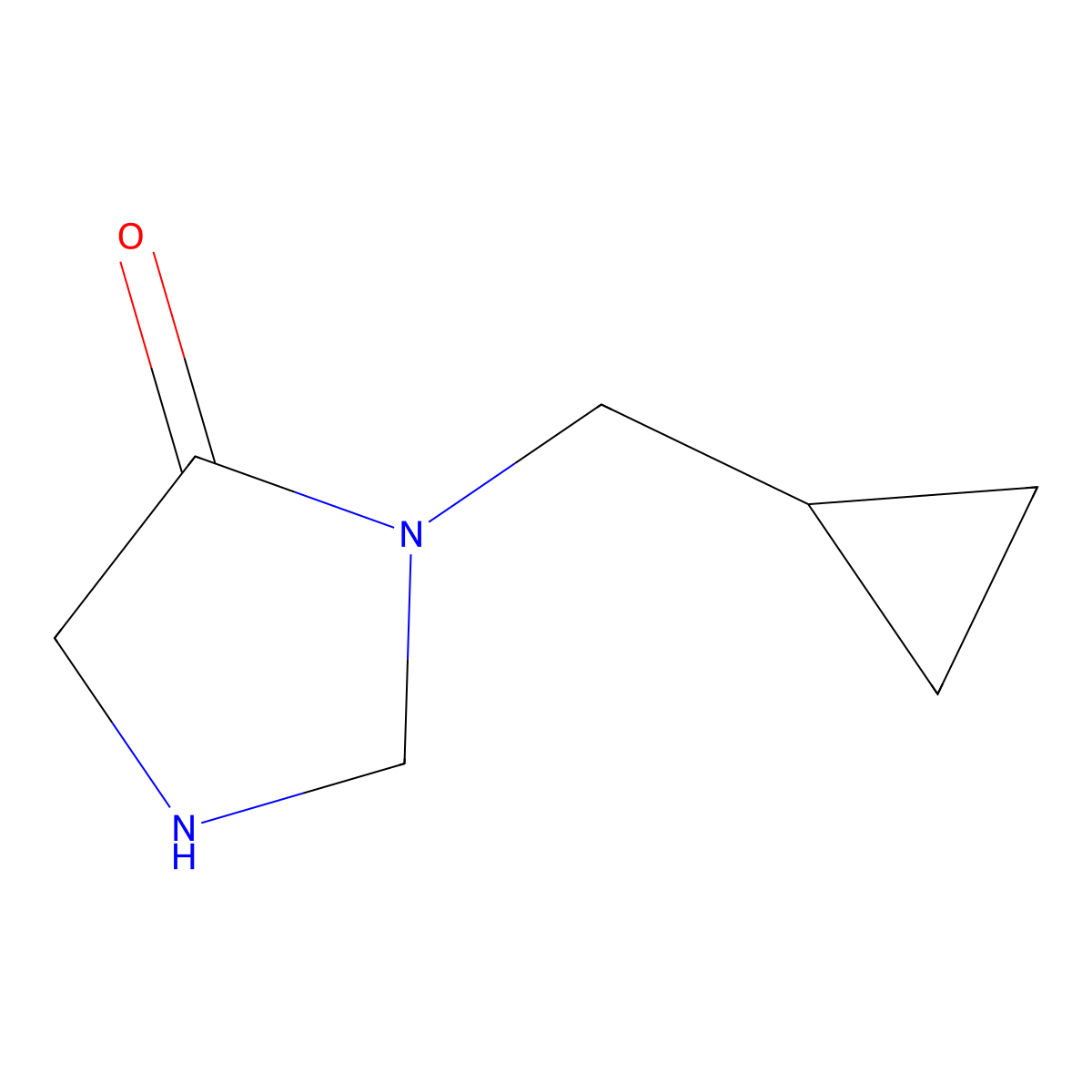 3-(Cyclopropylmethyl)imidazolidin-4-one molecular structure, CAS 1549227-02-2
