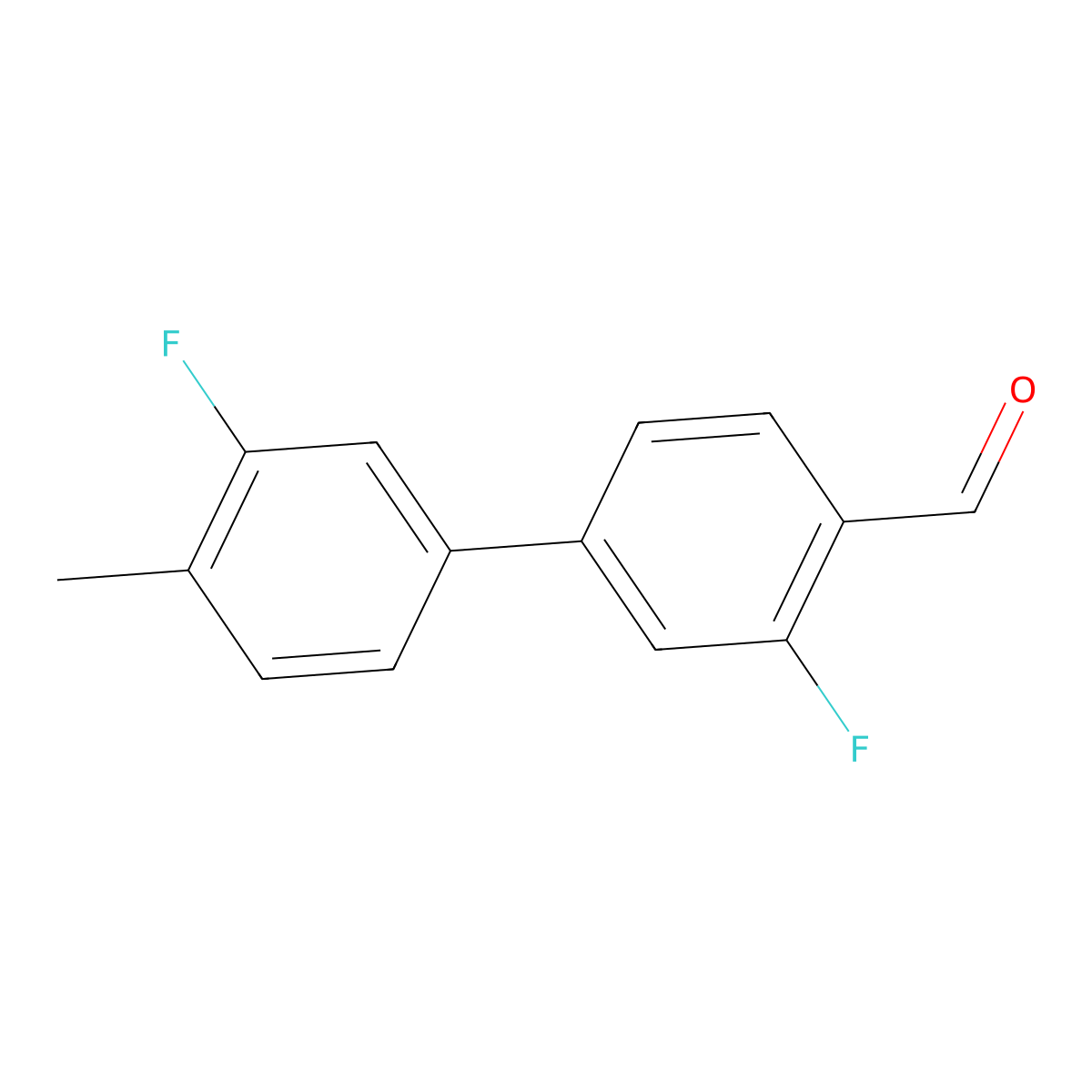 3,3'-Difluoro-4'-methyl[1,1'-biphenyl]-4-carboxaldehyde molecular structure, CAS 1549247-53-1