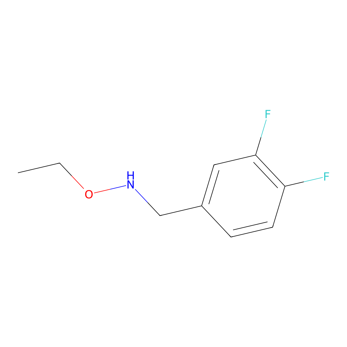 N-(3,4-Difluoro-benzyl)-O-ethyl-hydroxylamine molecular structure, CAS 1549255-87-9