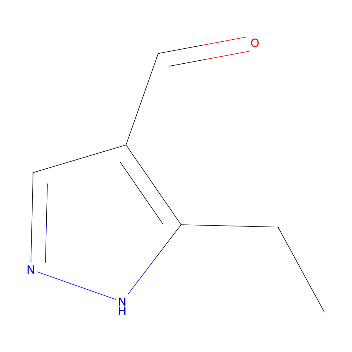 3-Ethyl-1H-pyrazole-4-carbaldehyde molecular structure, CAS 154926-98-4
