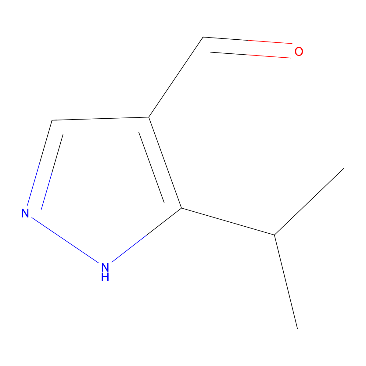 3-Isopropyl-1H-pyrazole-4-carbaldehyde molecular structure, CAS 154926-99-5