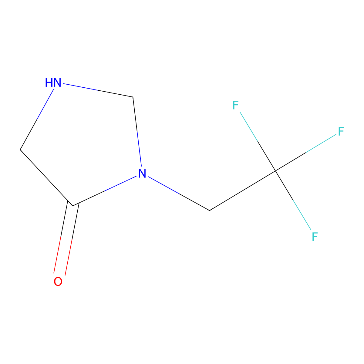 3-(2,2,2-Trifluoroethyl)imidazolidin-4-one molecular structure, CAS 1549264-32-5