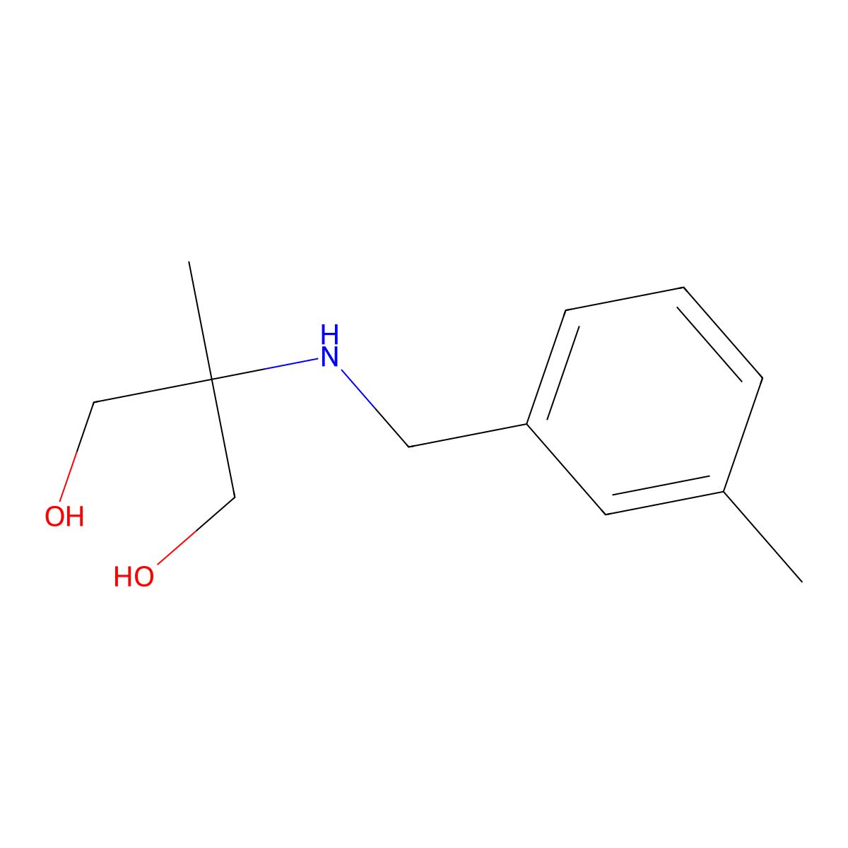 2-Methyl-2-{[(3-methylphenyl)methyl]amino}propane-1,3-diol molecular structure, CAS 1549265-79-3