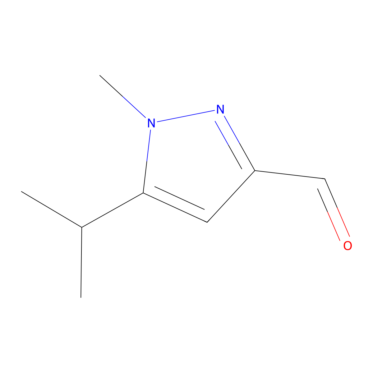 5-Isopropyl-1-methyl-1H-pyrazole-3-carbaldehyde molecular structure, CAS 154927-04-5