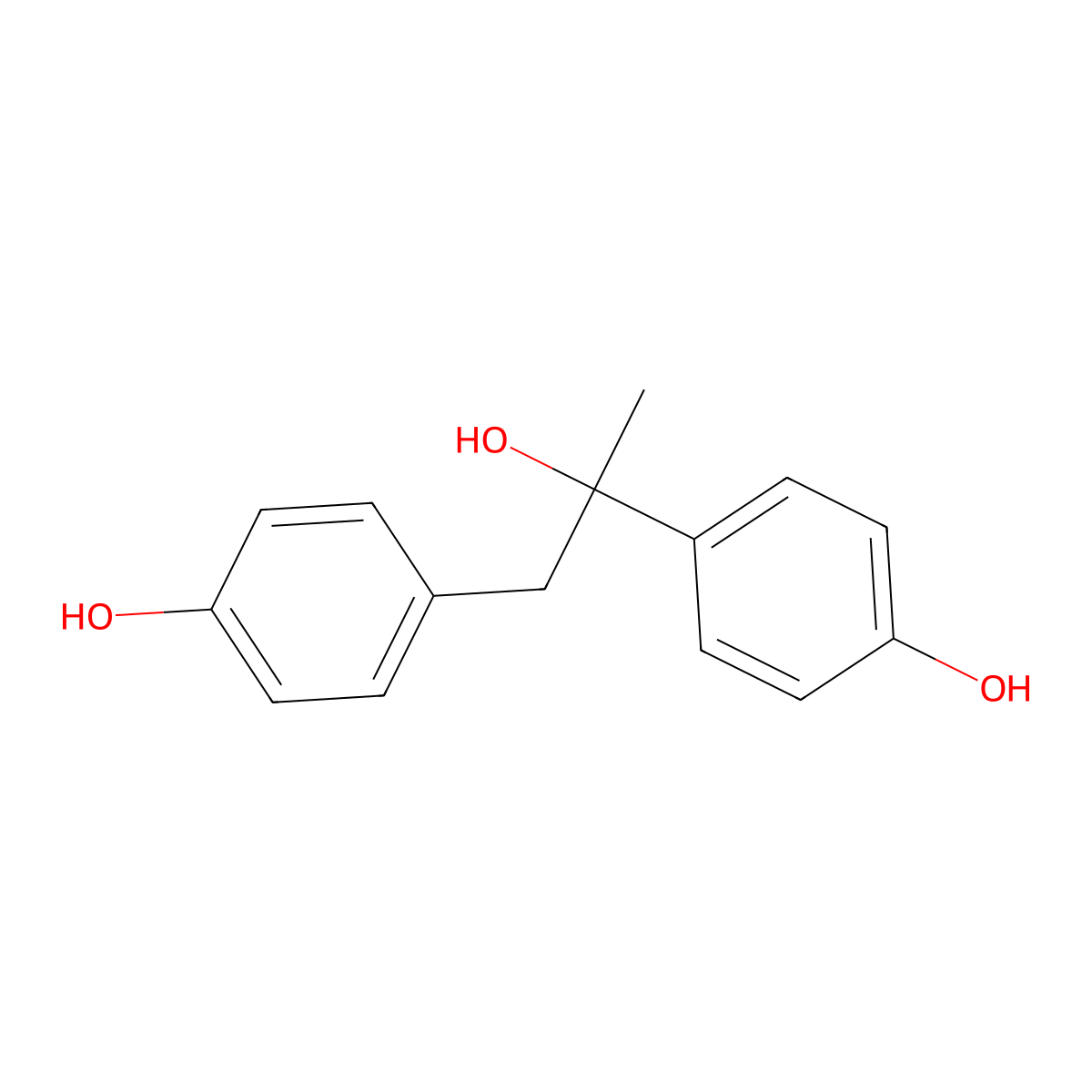 1,2-Bis(4-hydroxyphenyl)-2-hydroxypropane molecular structure, CAS 154928-56-0