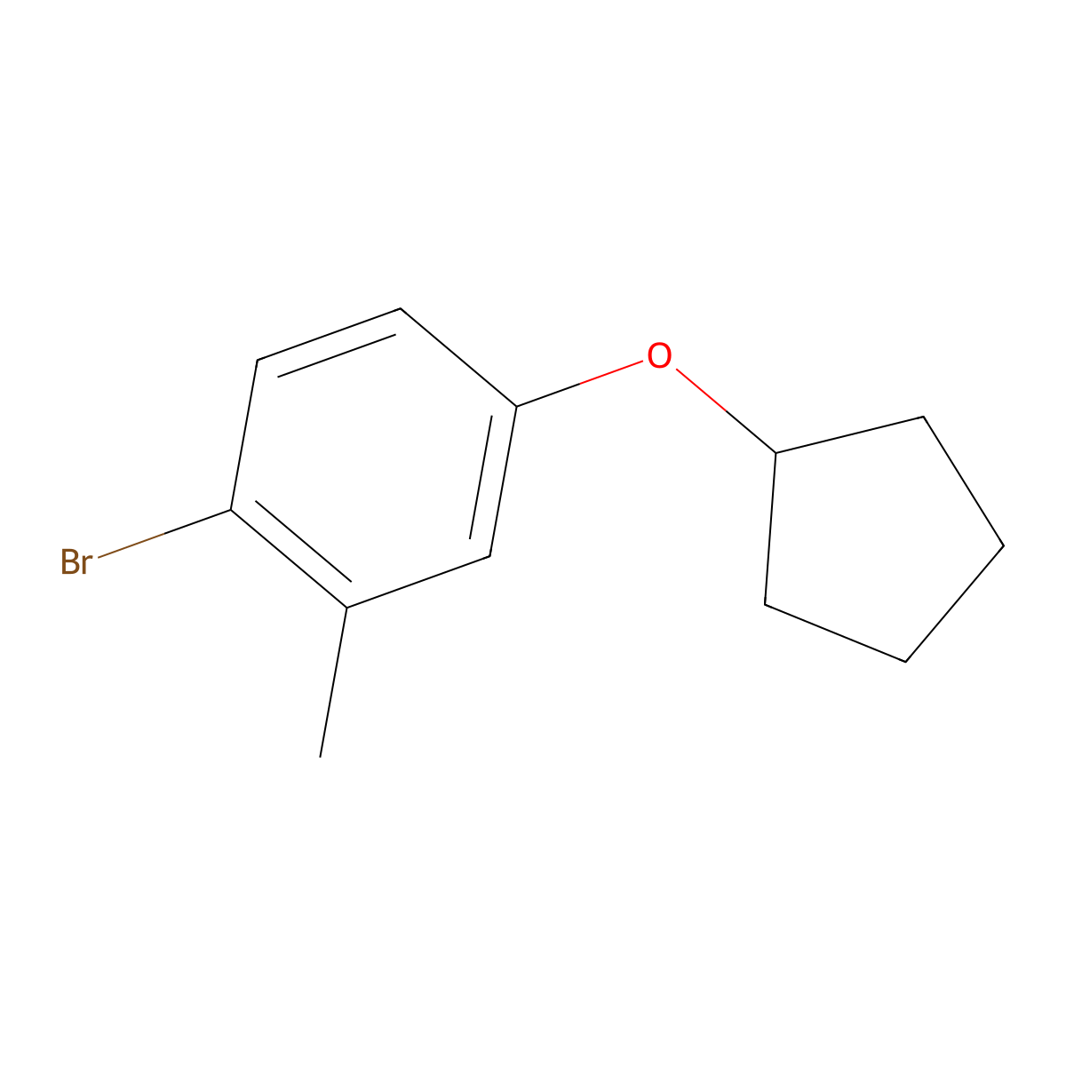 1-Bromo-4-(cyclopentyloxy)-2-methylbenzene molecular structure, CAS 1549288-10-9