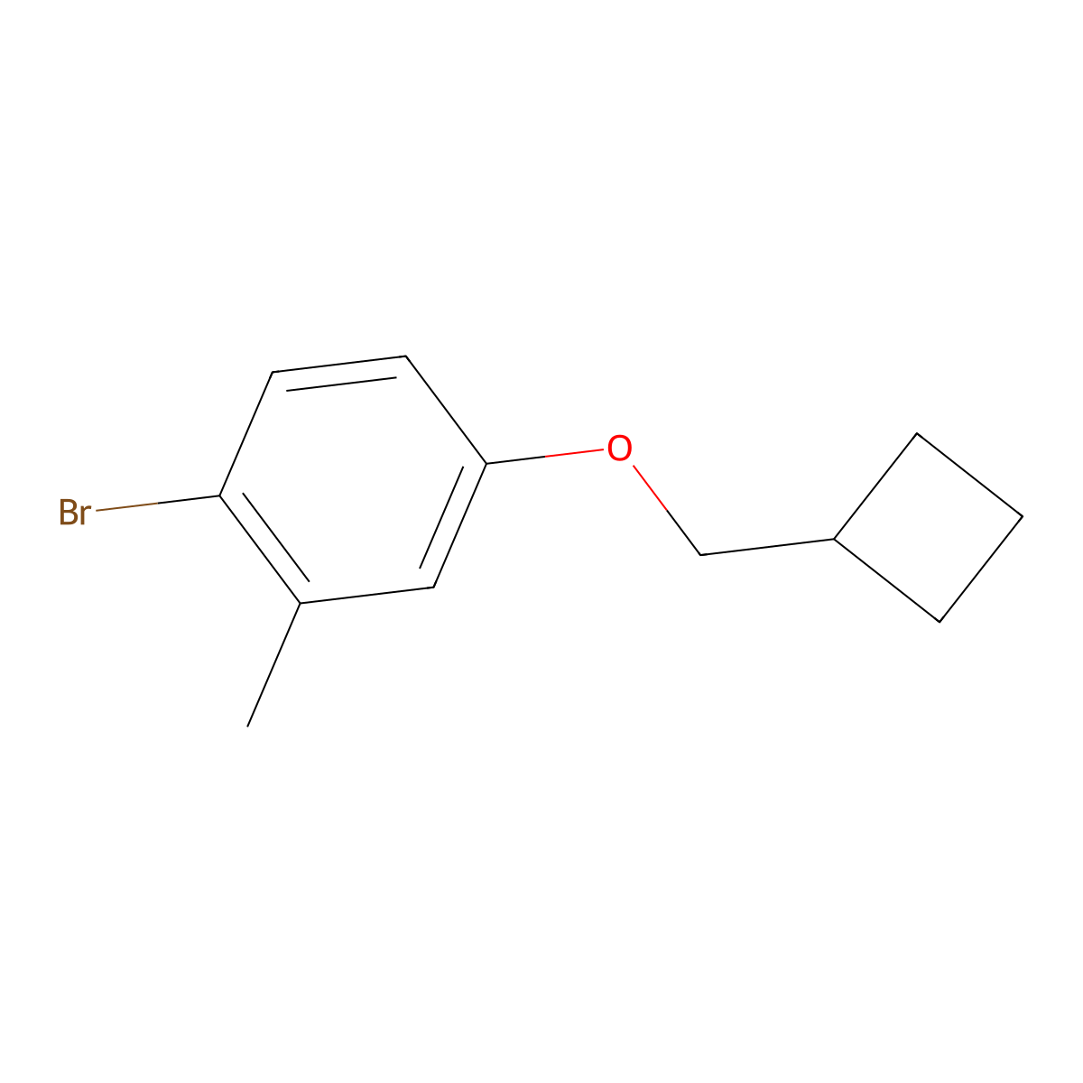 1-Bromo-4-(cyclobutylmethoxy)-2-methylbenzene molecular structure, CAS 1549288-47-2