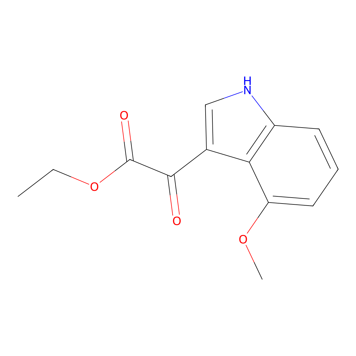 Ethyl 2-(4-Methoxy-3-indolyl)-2-oxoacetate molecular structure, CAS 1549289-55-5