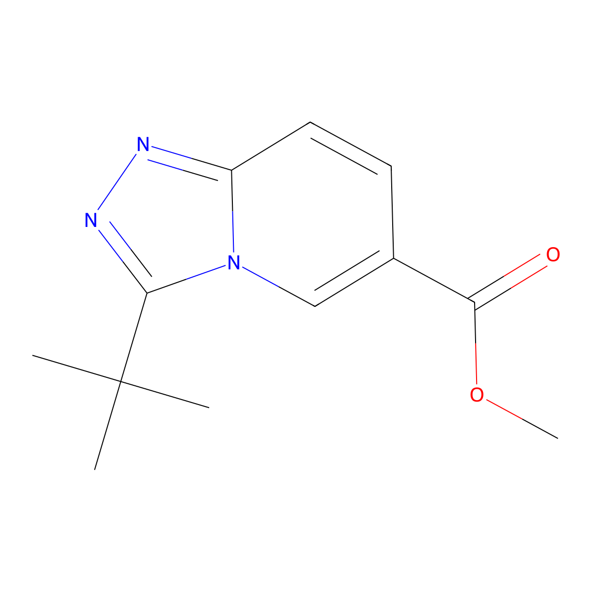 Methyl 3-(tert-butyl)-[1,2,4]triazolo[4,3-a]pyridine-6-carboxylate molecular structure, CAS 1549306-88-8
