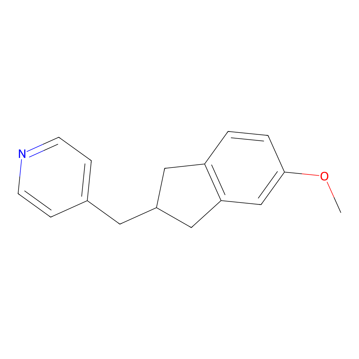 4-((5-Methoxy-2,3-dihydro-1H-inden-2-YL)methyl)pyridine molecular structure, CAS 154932-73-7