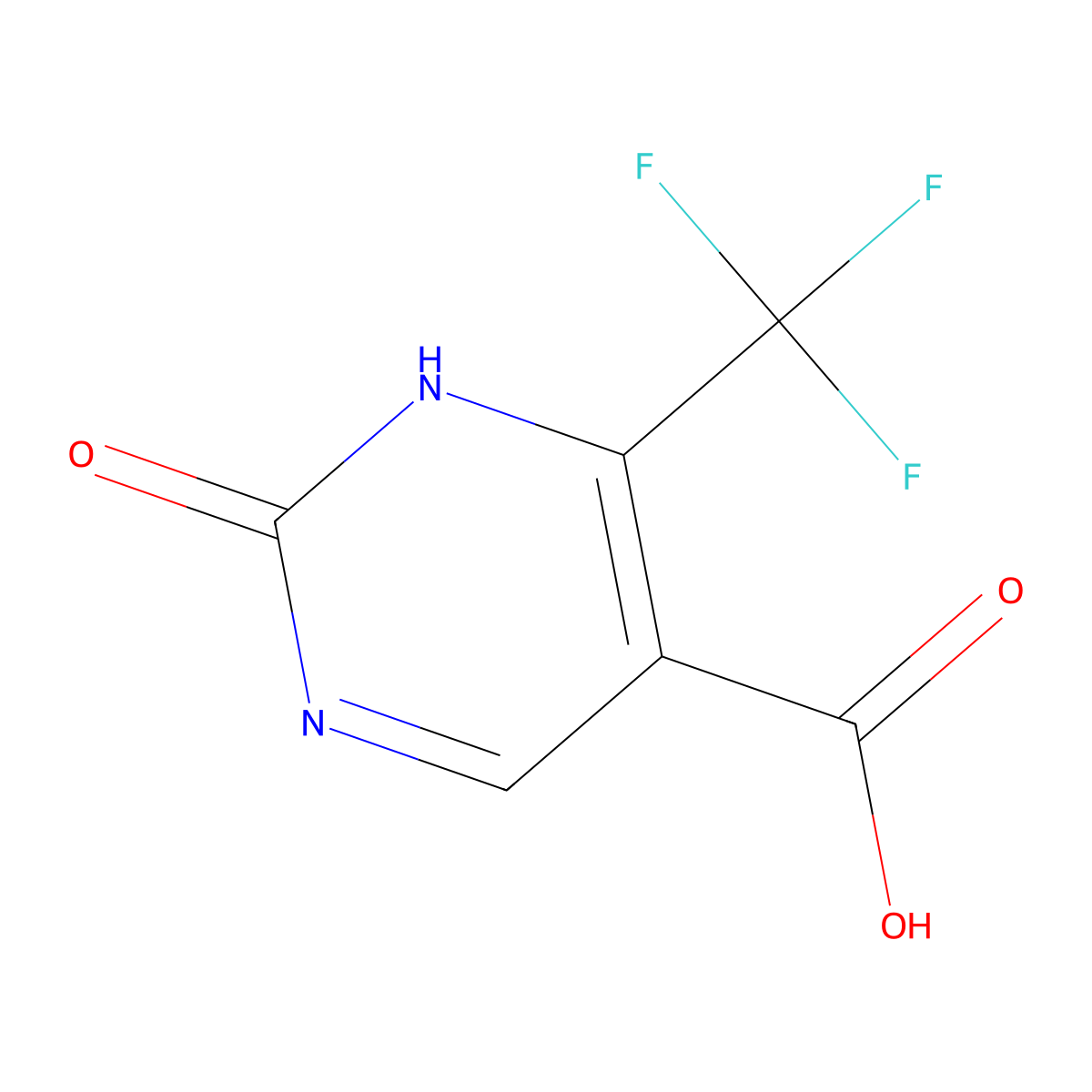 2-Hydroxy-4-(trifluoromethyl)pyrimidine-5-carboxylic acid molecular structure, CAS 154934-95-9