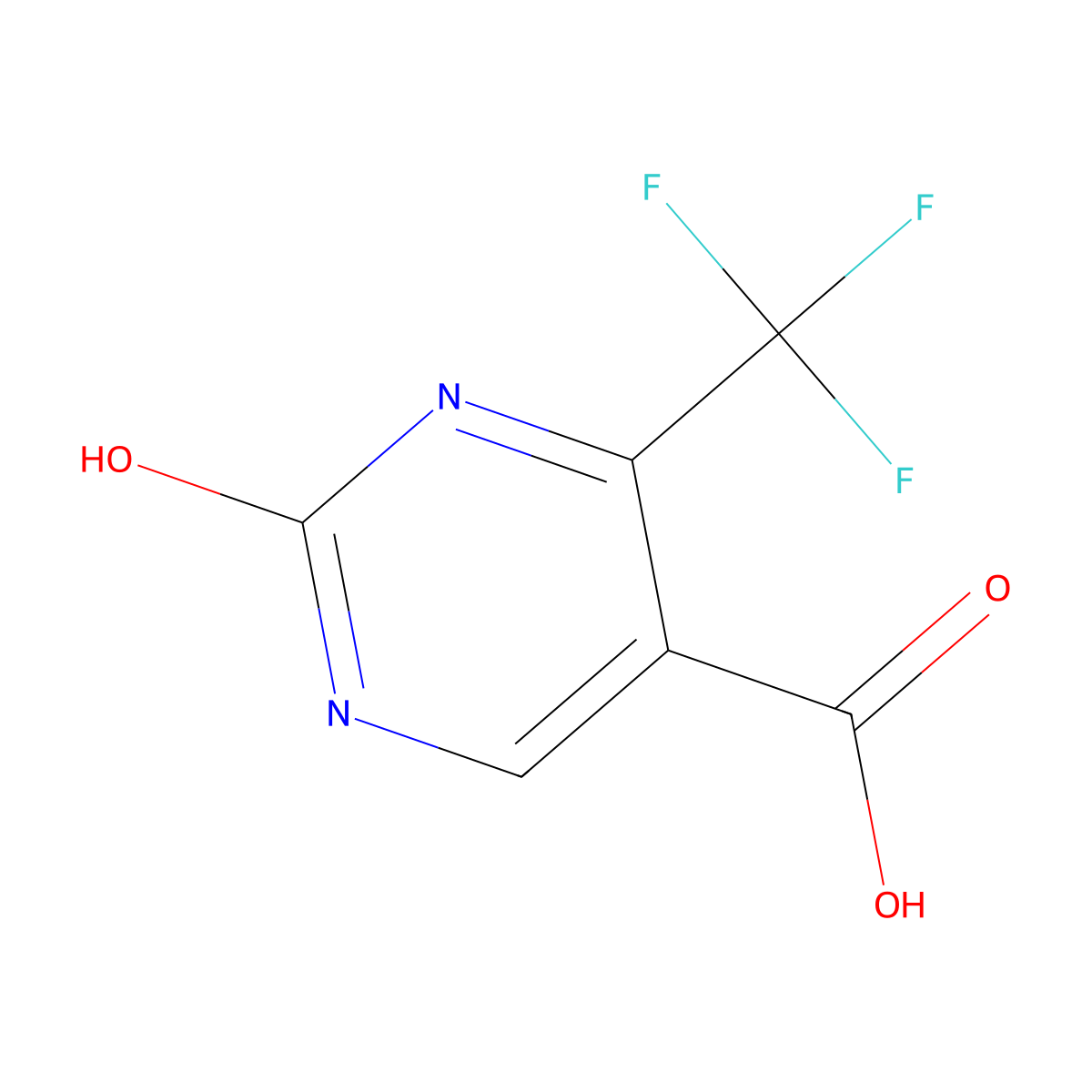 2-Hydroxy-4-(trifluoromethyl)pyrimidine-5-carboxylic acid molecular structure, CAS 154934-95-9